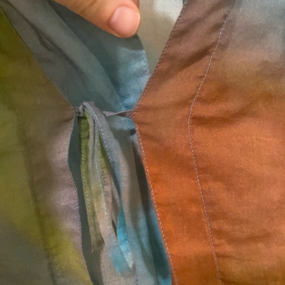 Paloma Wool Carolee tie front marble tie die sheer blouse size small - Picture 9 of 9